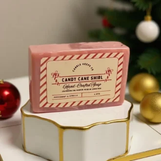 Candy Cane Swirl Soap Bar — 4.8 oz